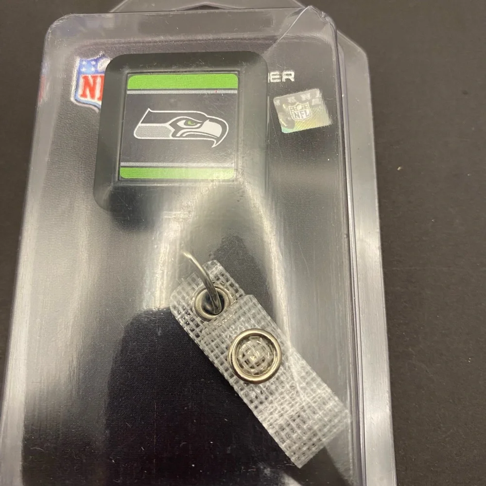 Seattle Seahawks NFL Badge holder Reel with Lime Accent